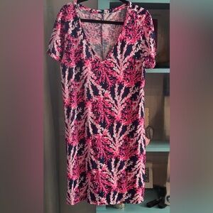 EUC/like new. Lilly Pulitzer Short Sleeve Dress - Nauti Navy Beyond the Sea”